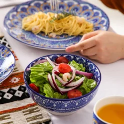 Vancasso Tafelservice Porzellan, Mandala 16 Teiliges Essgeschirr Kombiservice, Handbemaltes Geschirrset Für 4 Personen, Böhmischer Stil -Küche Produkt Geschäft 00f54fa33d608f93e414d17e573fbf0f