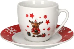 Kaffeeservice Elch 18tlg. Für 6 Personen Weiß Mit Weihnachtsdekor Lustiger Elch -Küche Produkt Geschäft 03224108992920f8422a8e1c86058f32
