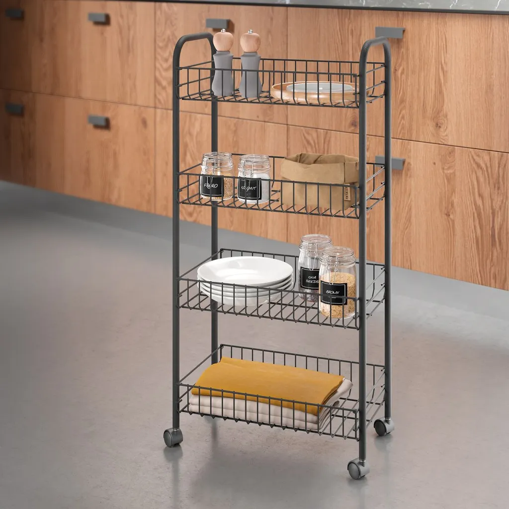 4 Etagen Allzweckwagen Küchenwagen Rollwagen Etagenwagen Regalwagen Barwagen 1 4 Etagen Allzweckwagen Küchenwagen Rollwagen Etagenwagen Regalwagen Barwagen