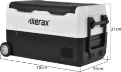 Merax Elektrisch Kühlbox Mit Kompressor 31.5L Schwarz, Mini Kühlschrank Tragbar Kühlleistung Bis -20° C, Gefrierbox 12/24 V Und 230 V Für Büro, Auto, Camping, Garten -Küche Produkt Geschäft 0530ea14861cbaa3034d9baf1166414c