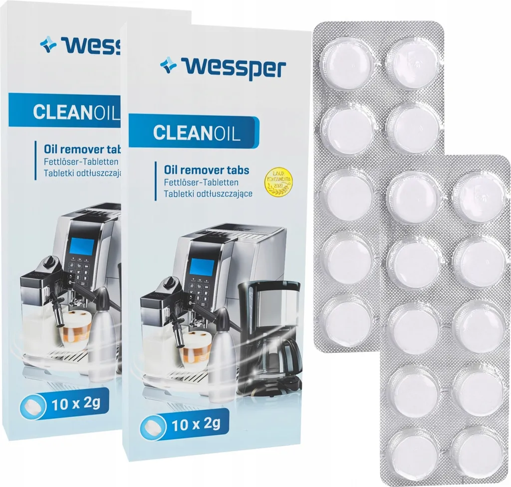 Wessper 20 Stück Reinigungstabletten Für Alle Kaffeevollautomaten Und Kaffeemaschinen 1 Wessper 20 Stück Reinigungstabletten Für Alle Kaffeevollautomaten Und Kaffeemaschinen