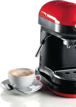Ariete Siebträger-Espressomaschine Moderna Mit Kaffeemühle Und Aufschäumdüse, Rot/schwarz -Küche Produkt Geschäft 059e775a5966f33e688880a13009dab9