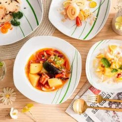 VEWEET Porzellan Tafelservice 'Aviva' 100-teilig Set, Kombiservice Mit Dessertteller, Speiseteller, Suppenteller, Müslischalen, Kaffeebecher, Kaffeetassen Set, Eierbecher, Milch- Und Zuckerset -Küche Produkt Geschäft 0800e13214798d873a478ea309e3ec86