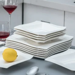 MALACASA, Serie Amparo, Porzellan Tafelservice 24 Tlg. Kombiservice 12 Speiseteller Und 12 Suppenteller Für 12 Personen 13 MALACASA, Serie Amparo, Porzellan Tafelservice 24 Tlg. Kombiservice 12 Speiseteller Und 12 Suppenteller Für 12 Personen -Küche Produkt Geschäft 0a806c8cd859bd61fa6ff2b141987c95 1