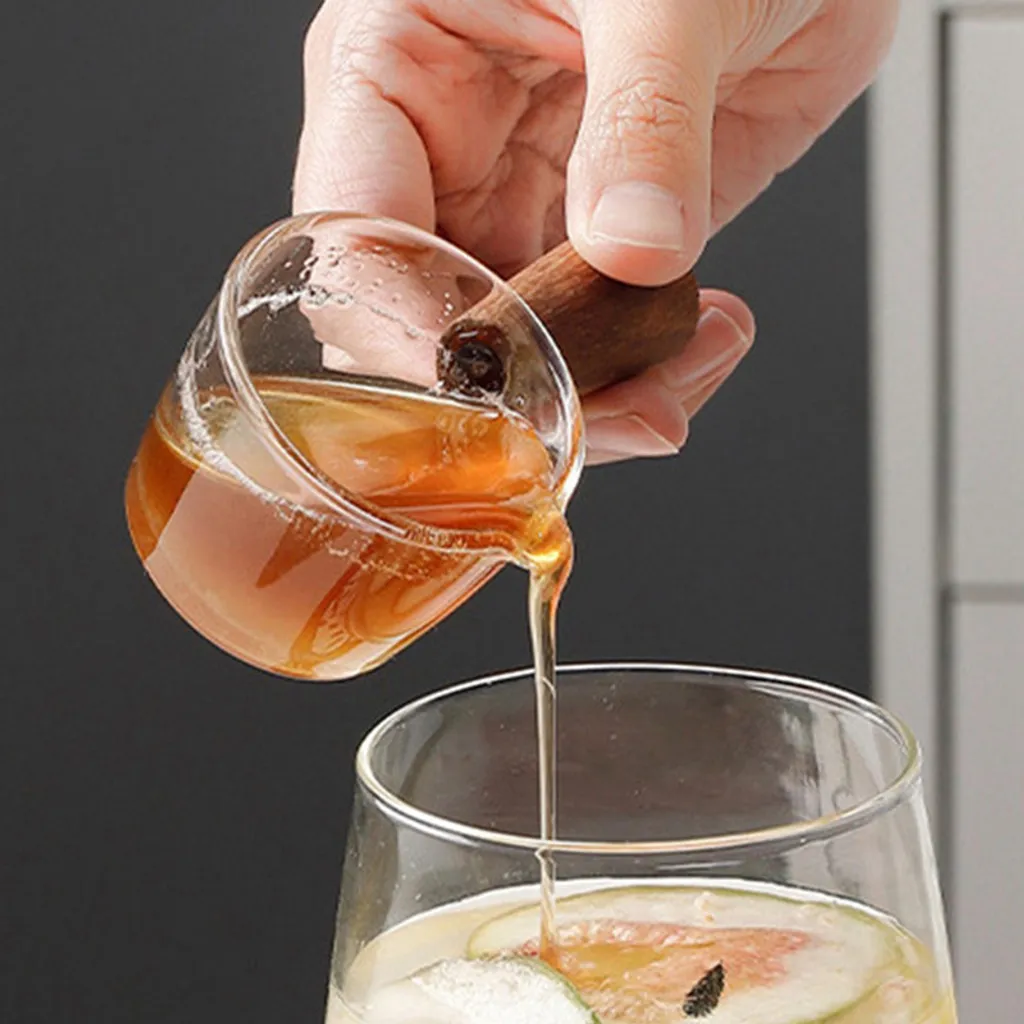 3 Stück Glas Messbecher Hitzebeständiger Holzgriff Glaswaage Tasse Milchtasse Glasmessbecher 50ml/100ml/150ml 3 3 Stück Glas Messbecher Hitzebeständiger Holzgriff Glaswaage Tasse Milchtasse Glasmessbecher 50ml/100ml/150ml – Bild 3