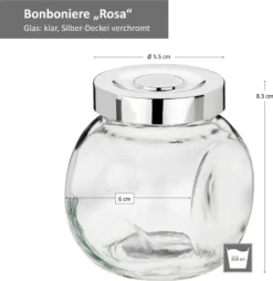 8tlg Vorratsdosenset Rosa 200 Ml Bonboniere Gewürzglas Schraubdeckel Silber Aufbewahrung Kräuter 9 8tlg Vorratsdosenset Rosa 200 Ml Bonboniere Gewürzglas Schraubdeckel Silber Aufbewahrung Kräuter -Küche Produkt Geschäft 102b06198053d5be6541f6a56d9c84a9