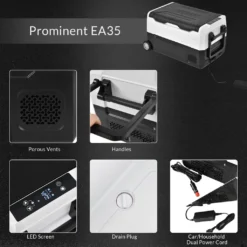 Merax Elektrisch Kühlbox Mit Kompressor 31.5L Schwarz, Mini Kühlschrank Tragbar Kühlleistung Bis -20° C, Gefrierbox 12/24 V Und 230 V Für Büro, Auto, Camping, Garten -Küche Produkt Geschäft 11501c8f5bb0391593434e0819da0553