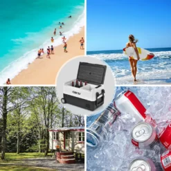 Merax Elektrisch Kühlbox Mit Kompressor 31.5L Schwarz, Mini Kühlschrank Tragbar Kühlleistung Bis -20° C, Gefrierbox 12/24 V Und 230 V Für Büro, Auto, Camping, Garten -Küche Produkt Geschäft 140bbfaaeff5f1312dd6f326a1eb6507