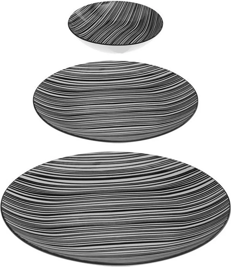 Teller-Set BOHEMIA ZEBRE, 18-teilig 3 Teller-Set BOHEMIA ZEBRE, 18-teilig – Bild 3