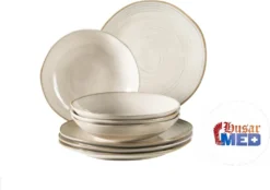 Mäser 931371 Nottingham Vintage Tafel-Service Für 4 Personen Mit Speiseteller Und Suppenteller Im Retro-Look, Steinzeug, Beige, 8-teilig (1 Set) 19 Mäser 931371 Nottingham Vintage Tafel-Service Für 4 Personen Mit Speiseteller Und Suppenteller Im Retro-Look, Steinzeug, Beige, 8-teilig (1 Set) -Küche Produkt Geschäft 16b895b459f6ee168096a42ea102e503