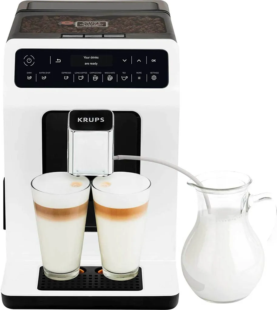 Krups Evidence EA8901 Freistehende Vollautomatische Espressomaschine 2,3L 2Tassen White - Kaffeemaschine (Freistehend, Espressomaschine, 2,3 L, Integriertes Mahlwerk, 1450 W, Weiß) 2 Krups Evidence EA8901 Freistehende Vollautomatische Espressomaschine 2,3L 2Tassen White - Kaffeemaschine (Freistehend, Espressomaschine, 2,3 L, Integriertes Mahlwerk, 1450 W, Weiß) – Bild 2