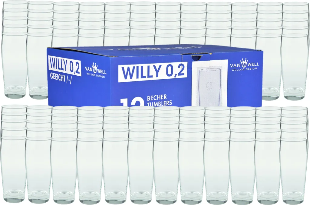 120er Set Bierglas Willibecher 0,2L Geeicht 1 120er Set Bierglas Willibecher 0,2L Geeicht