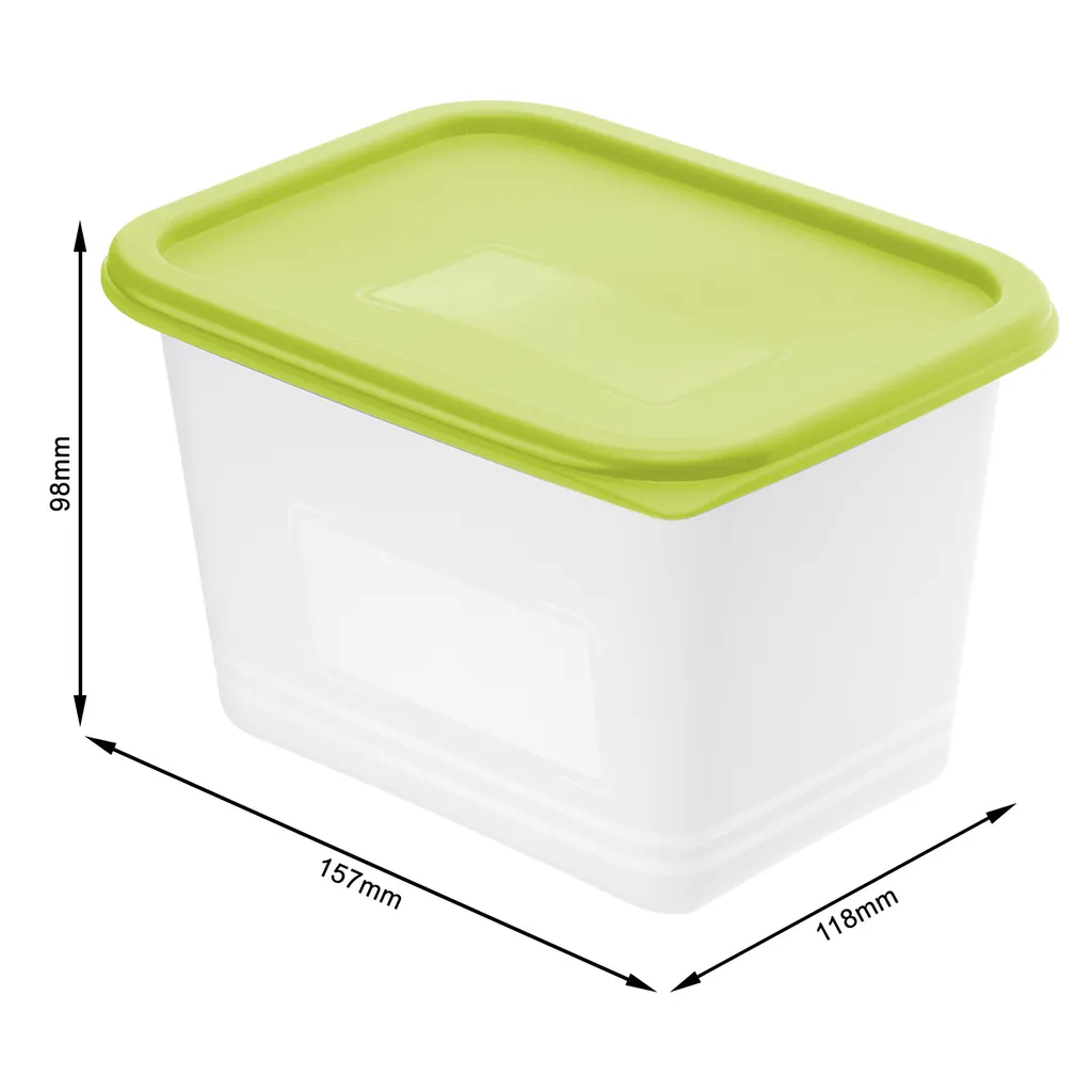 ROTHO Set Gefrierdose 4 X 1 L DOMINO, Farbe:Limettengrün 3 ROTHO Set Gefrierdose 4 X 1 L DOMINO, Farbe:Limettengrün – Bild 3