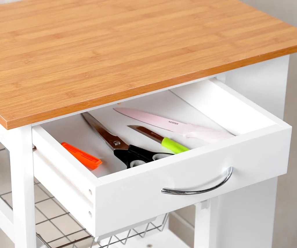 Küchenwagen, 3 Ablagen, Weiß, KESPER 4 Küchenwagen, 3 Ablagen, Weiß, KESPER – Bild 4