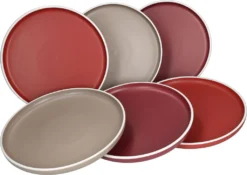 Van Well Liz 24tlg Kombi-Service 6 Pers. Steingut Sand Rot Terracotta Geschirrset -Küche Produkt Geschäft 1cf7f9e92fd38dfe58155f5b54143e07