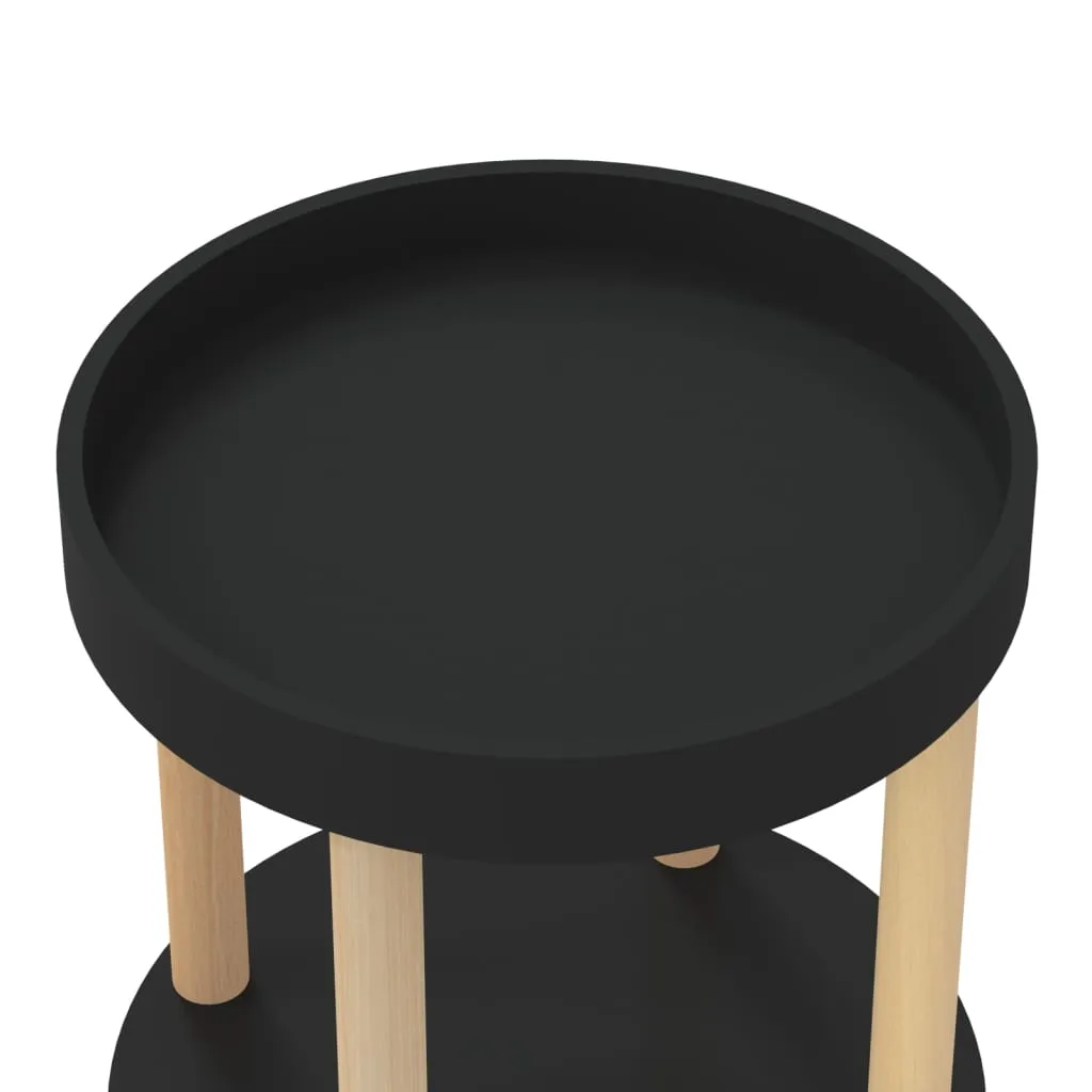 VidaXL Servierwagen 3 Etagen Schwarz 38x38x82 Cm Holzwerkstoff & Holz 5 VidaXL Servierwagen 3 Etagen Schwarz 38x38x82 Cm Holzwerkstoff & Holz – Bild 5