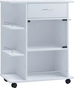 VCM Holz Küchenwagen Servierwagen Rollwagen Ablage Rollbar Rollen Schublade Pocis Weiß -Küche Produkt Geschäft 245e8d8ba9e78a80ac269158b995cc2e