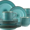 Mäser 931942 Kaffeeservice Prospero Für 6 Personen, Porzellan, Blau (1 Set, 12-teilig)