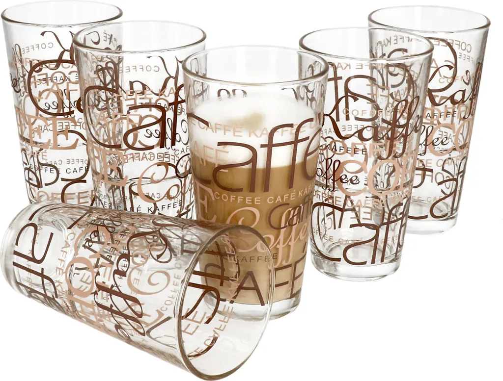 6er Latte Macchiato Gläser-Set 370 Ml Stapelbar Kaffee-Glas Cappuccino 1 6er Latte Macchiato Gläser-Set 370 Ml Stapelbar Kaffee-Glas Cappuccino