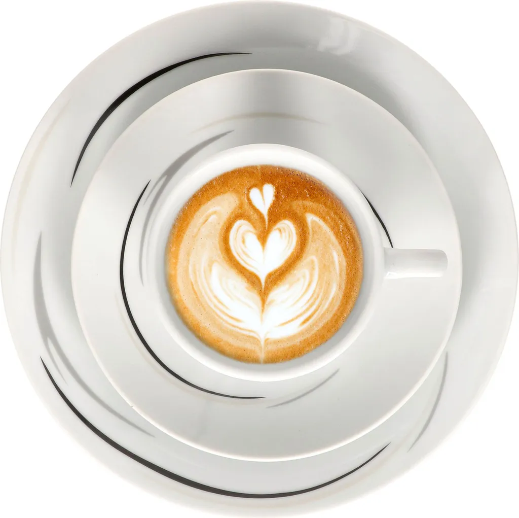 Van Well 18tlg. Kaffee-Service Home Für 6 Personen I 6x Tasse 180ml, 6x Untertasse + 6x Kuchenteller I Porzellan-Geschirr Mit Streifen In Grau, Schwarz & Creme I Kaffeepott, Dessert-Teller 2 Van Well 18tlg. Kaffee-Service Home Für 6 Personen I 6x Tasse 180ml, 6x Untertasse + 6x Kuchenteller I Porzellan-Geschirr Mit Streifen In Grau, Schwarz & Creme I Kaffeepott, Dessert-Teller – Bild 2