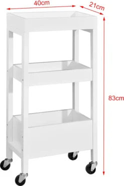 SoBuy® Rollwagen Mit 3 Fächern Nischenwagen Badrollwagen Küchenregal Küchenwagen, Weiß,FKW49-W 16 SoBuy® Rollwagen Mit 3 Fächern Nischenwagen Badrollwagen Küchenregal Küchenwagen, Weiß,FKW49-W -Küche Produkt Geschäft 29904f302c550b740d93a5935aafdbd8
