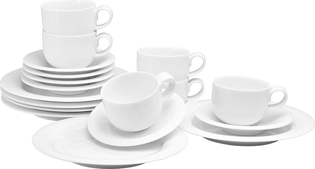 Weissestal DE000001 Tavola Kaffeeservice, Weiß, 18-teilig (1 Set) 1 Weissestal DE000001 Tavola Kaffeeservice, Weiß, 18-teilig (1 Set)