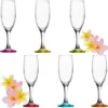 Sektgläser Bunt Aus Glas 150ml (max.190ml) Set 6-Teilig Champagnergläser Prosecco Gläser