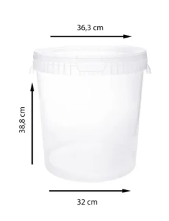 BENBOW Eimer + Transparenter Deckel, Anzahl:1, Farbe:Transparent, Größe:30L 18 BENBOW Eimer + Transparenter Deckel, Anzahl:1, Farbe:Transparent, Größe:30L -Küche Produkt Geschäft 30c1aec772424225a0f61f999a99ae84