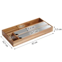 KESPER Folienspender, Akazie 42 X 19 X 5,4 Cm 2804113 -Küche Produkt Geschäft 31a88cc28478c7ad608931a693339b78