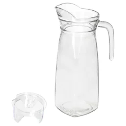 KARA Glas-Karaffe Mit Kunstoff-Deckel + Griff 1,2L Wasser-Krug Saftkanne Limo -Küche Produkt Geschäft 322130a0dfb5a7a0d15196f3bfc93e7d