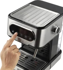 Gorenje ESCM 15 DBK Espressomaschine Mit Siebträger/Professioneller Milchaufschäumer Für Cremigen Capuccino/TouchControl/TemperatureControl/EasyClean/1,5 L Wassertank/1100 W/30 Cm/15 Bar/Edelstahl 8 Gorenje ESCM 15 DBK Espressomaschine Mit Siebträger/Professioneller Milchaufschäumer Für Cremigen Capuccino/TouchControl/TemperatureControl/EasyClean/1,5 L Wassertank/1100 W/30 Cm/15 Bar/Edelstahl -Küche Produkt Geschäft 3224d73df29ee399bcc165a92e4725c2