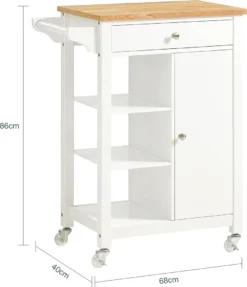 SoBuy® Servierwagen,Küchenwagen,Rollwagen,Küchenschrank,Küchenregal,FKW46-WN -Küche Produkt Geschäft 3427f98f72ae5f8fd65e65b079af3f6d