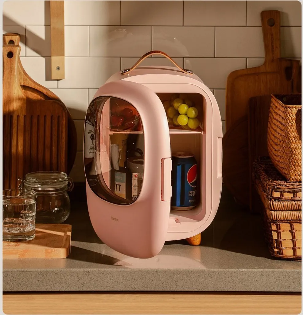 Baseus Mini Beauty Kühlschrank Für Kosmetik Reisekühlschrank Mit Heizung 8l 220V EU / 12V Weiß 13 Baseus Mini Beauty Kühlschrank Für Kosmetik Reisekühlschrank Mit Heizung 8l 220V EU / 12V Weiß – Bild 13