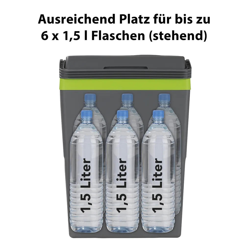 MAXXMEE Kühlbox - Wahlweise Via Netzkabel Oder KFZ-Anschluss - 22l Volumen - Grau/limegreen Kühlbox Camping Kühlschrank 22L Auto 12V 230V Thermobox Elektrisch Picknick Grau 3 MAXXMEE Kühlbox - Wahlweise Via Netzkabel Oder KFZ-Anschluss - 22l Volumen - Grau/limegreen Kühlbox Camping Kühlschrank 22L Auto 12V 230V Thermobox Elektrisch Picknick Grau – Bild 3