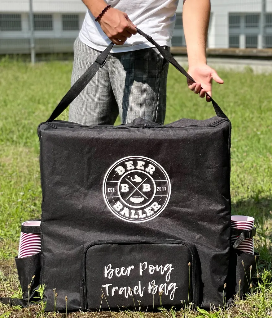 BeerBaller® Travel Bag - Beer Pong Tisch Tragetasche Inkl. Kühl- Und Becherfach 6 BeerBaller® Travel Bag - Beer Pong Tisch Tragetasche Inkl. Kühl- Und Becherfach – Bild 6