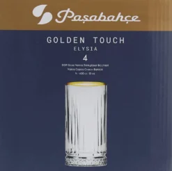Pasabahce Elysia Golden Touch Long Drink Gläser 4-teiliges Set Mit Goldrand 280ml -Küche Produkt Geschäft 3a6c4bd59b6ebff76e5bf14169b6b6dd