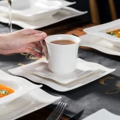 MALACASA, Serie Mario, 60 Tlg. Cremeweiß Porzellan Geschirrset Tafelservice Mit Je 12 Kaffeetassen, 12 Untertassen, 12 Dessertteller, 12 Suppenteller Und 12 Speiseteller 11 MALACASA, Serie Mario, 60 Tlg. Cremeweiß Porzellan Geschirrset Tafelservice Mit Je 12 Kaffeetassen, 12 Untertassen, 12 Dessertteller, 12 Suppenteller Und 12 Speiseteller -Küche Produkt Geschäft 3e7006cb86625981d4ba04611d3a21c7