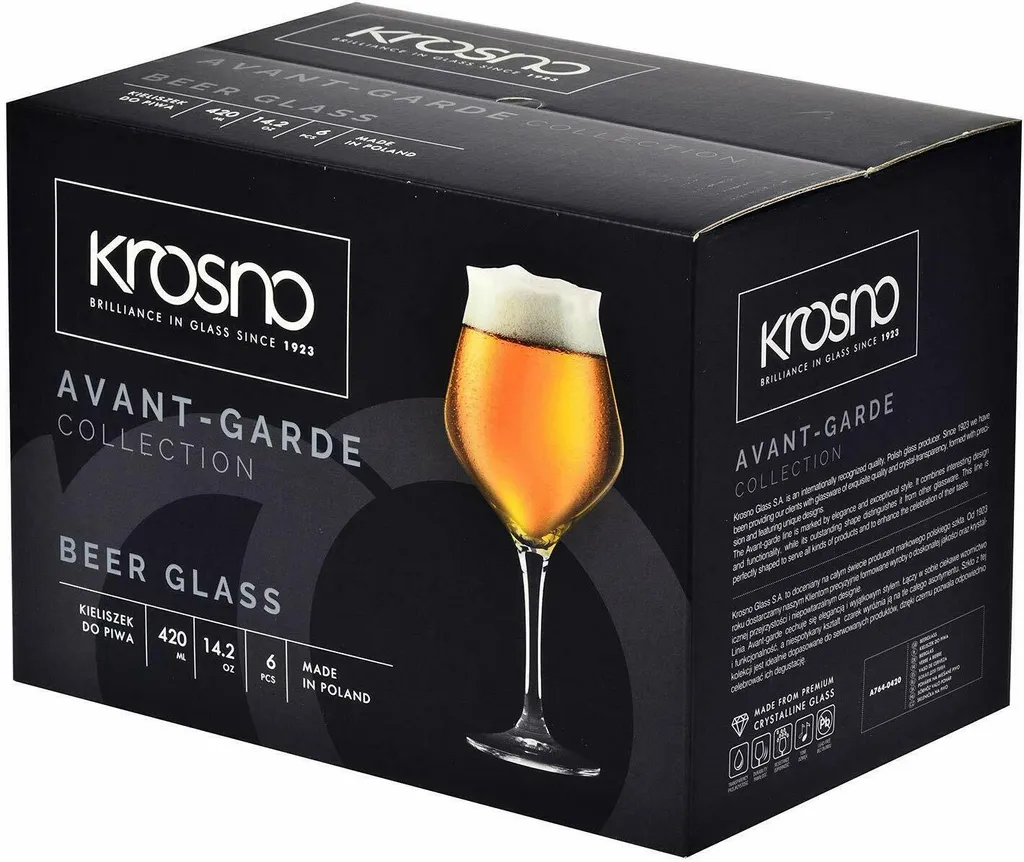 KROSNO Avant-Garde Bier-Tulpen Bier-Gläser, 6er-Set, 420 Ml 9 KROSNO Avant-Garde Bier-Tulpen Bier-Gläser, 6er-Set, 420 Ml – Bild 9