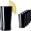 Schwarze Shotgläser Aus Glas Set 6 Teilig Pinnchen Wodkagläser 20ml (max. 30ml)