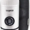 WACACO Nanopresso Tragbare Espressomaschine, Mit Nanopresso-Etui, Upgrade-Version Von Minipresso, Reisekaffeemaschine, Kaffee-To-Go, Manuell Betrieben, Weiß, Nachhaltig