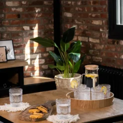 Krumble Wasserglas - Vintage - Trinkgläser - Wasserglas - Whiskeyglas - Spülmaschinenfest - 6 Stück - 260 Ml Pro Glas - Glas - Transparent -Küche Produkt Geschäft 40f892c5fcc887b0ecd78be950df37bb