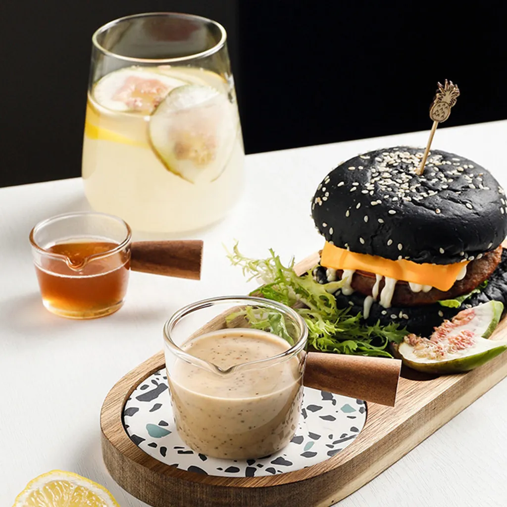 3 Stück Glas Messbecher Hitzebeständiger Holzgriff Glaswaage Tasse Milchtasse Glasmessbecher 50ml/100ml/150ml 5 3 Stück Glas Messbecher Hitzebeständiger Holzgriff Glaswaage Tasse Milchtasse Glasmessbecher 50ml/100ml/150ml – Bild 5