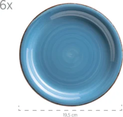 Mäser 931601 Frühstücksset Lumaca Für 6 Personen, Steingut, Dunkelblau (1 Set, 18-teilig) -Küche Produkt Geschäft 4549253f043313fb6cc7b5936a1b292d