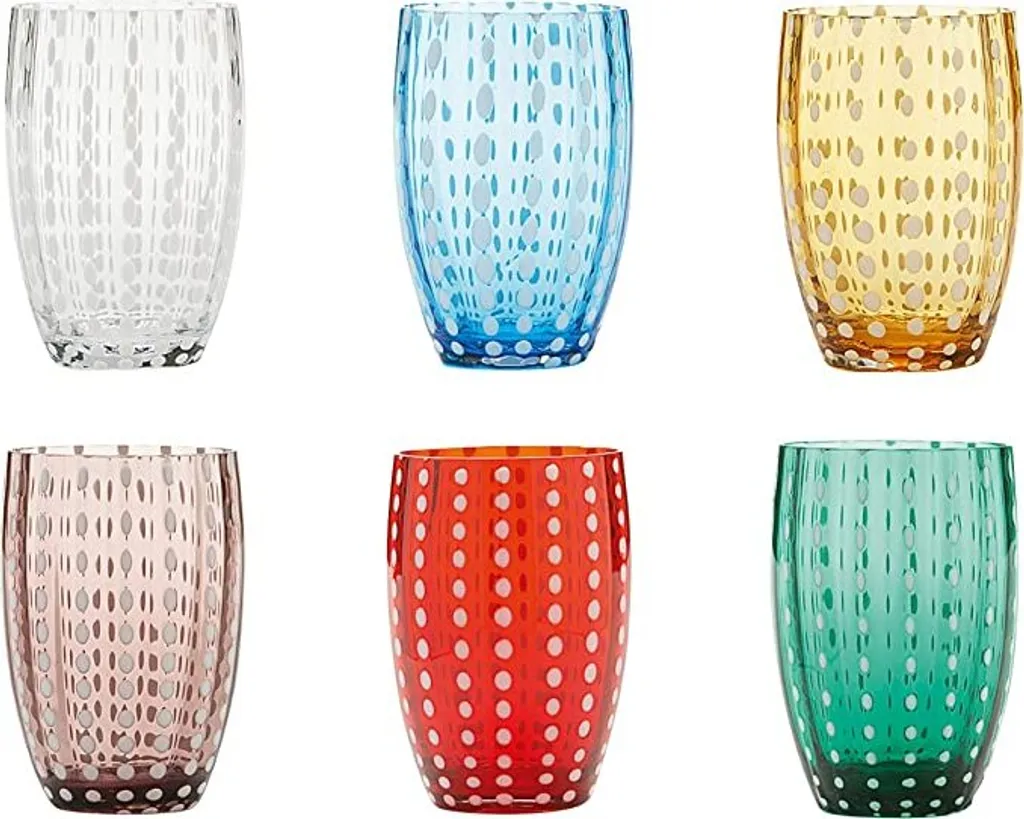 ZAFFERANO Perle Set 6 Gläser Tumbler Mix 1 ZAFFERANO Perle Set 6 Gläser Tumbler Mix