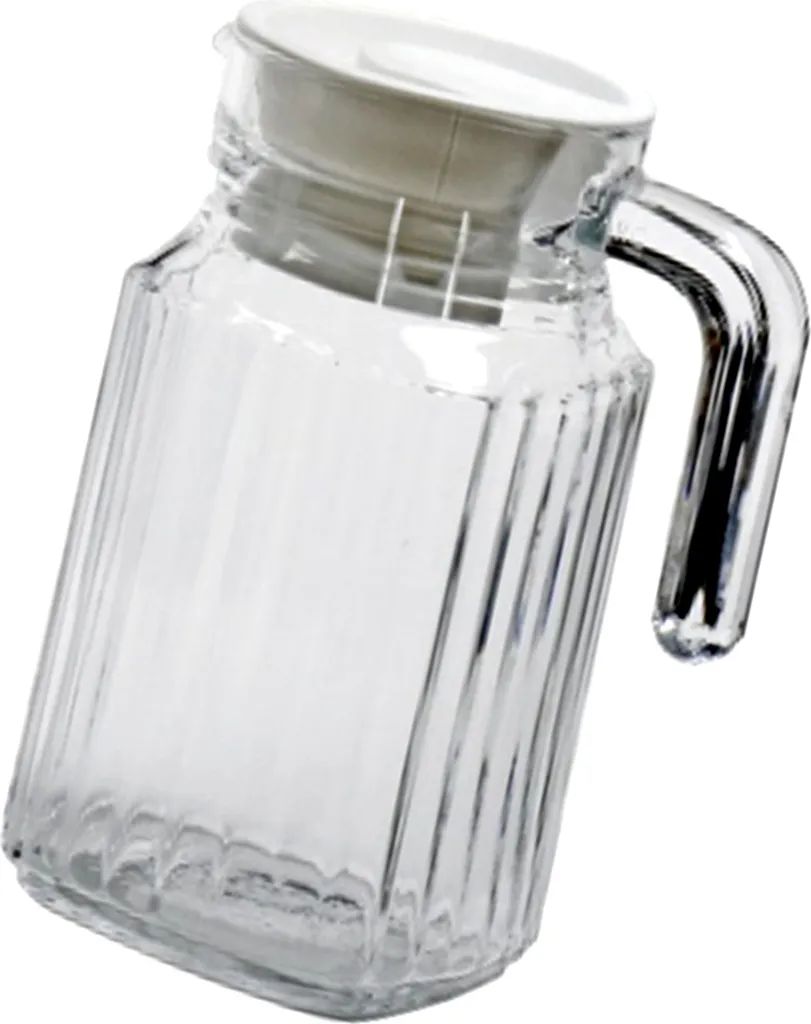 Esmeyer Arcoroc Glaskrug "Quadro" Mit Deckel 0,5 Liter 5 Esmeyer Arcoroc Glaskrug "Quadro" Mit Deckel 0,5 Liter – Bild 5