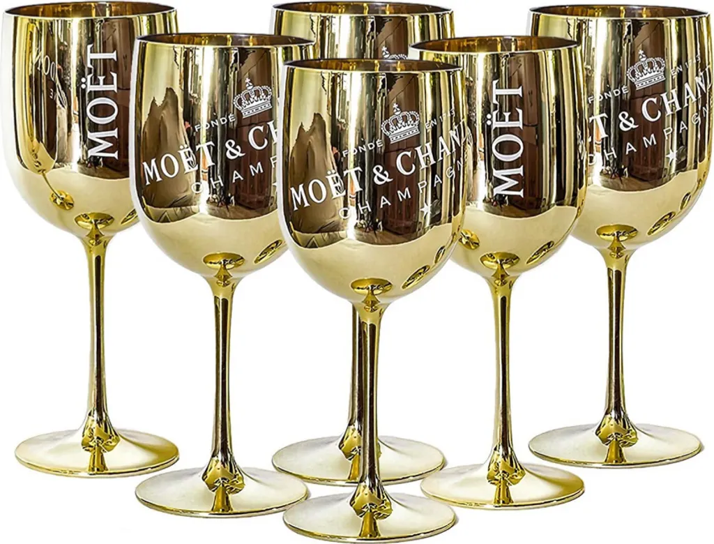 Moët & Chandon Champagnergläser Gold 6er Set Gläser Geschenkset