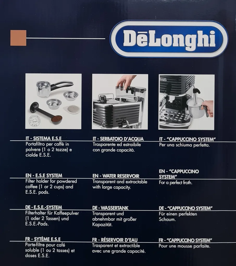 De'Longhi DeLonghi ECZ351BK Scultura Espressomaschine Siebträger Schwarz 5 De'Longhi DeLonghi ECZ351BK Scultura Espressomaschine Siebträger Schwarz – Bild 5