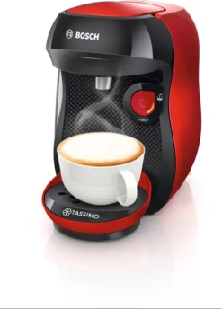 Bosch TASSIMO HAPPY Just Red +20€ Gutschein 1400 Watt +1 Packung Latte Macchiato -Küche Produkt Geschäft 4b9aacfd54174d7ad16b170d33002a11