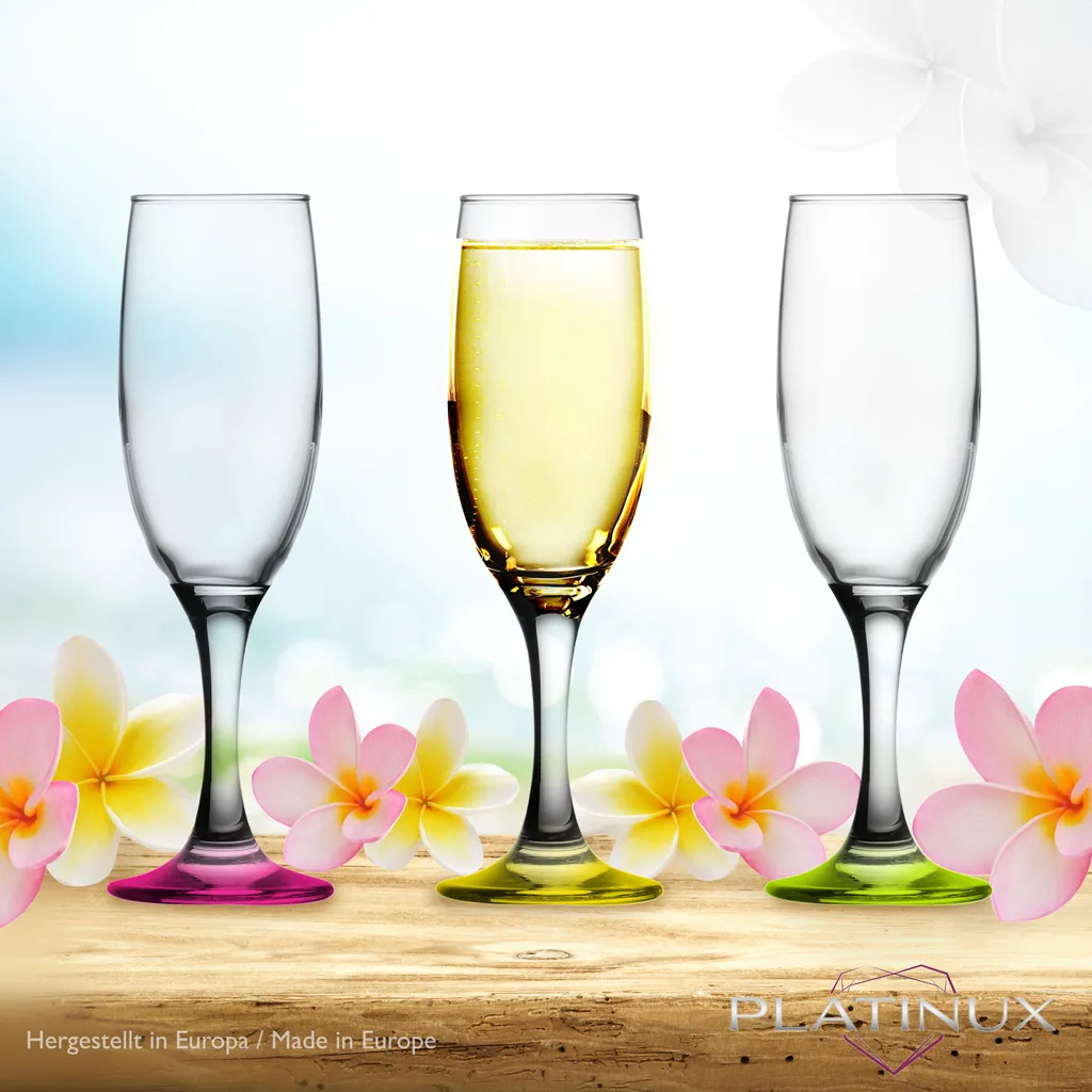 Sektgläser Bunt Aus Glas 150ml (max.190ml) Set 6-Teilig Champagnergläser Prosecco Gläser 5 Sektgläser Bunt Aus Glas 150ml (max.190ml) Set 6-Teilig Champagnergläser Prosecco Gläser – Bild 5