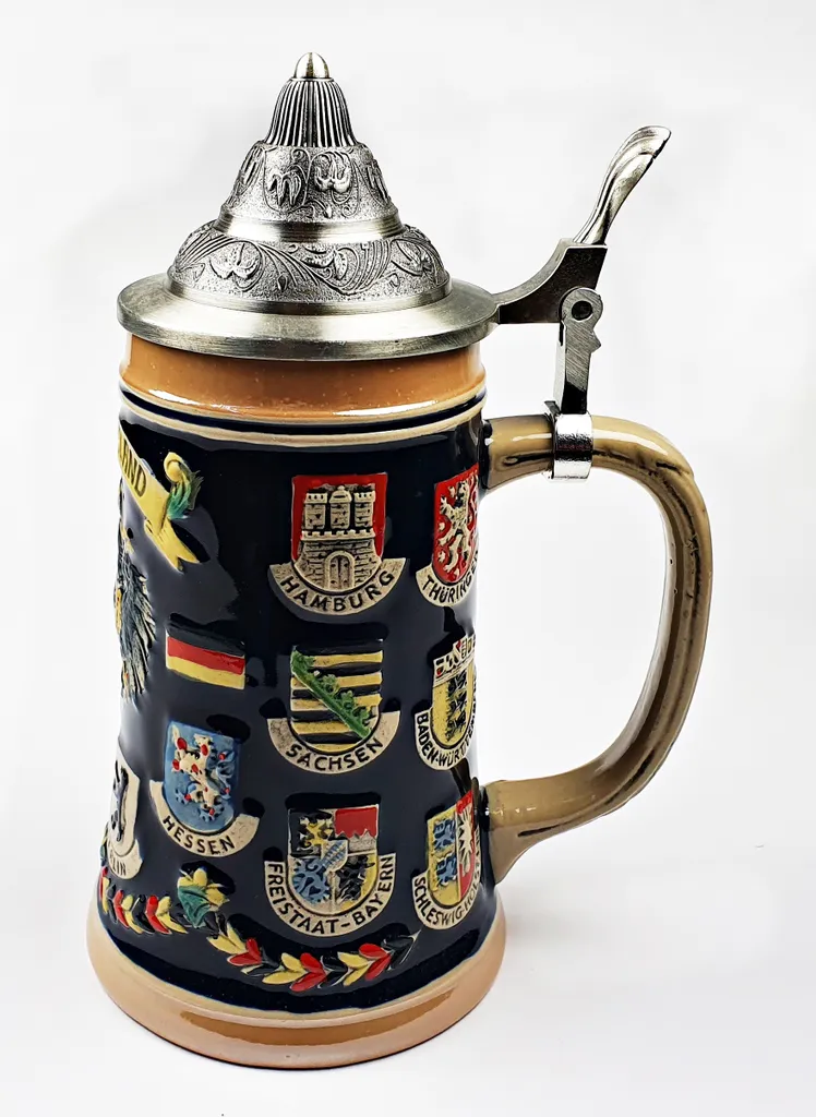 Bierkrug Mit Deckel Deutschland Bundesländer 0,5 Liter 2 Bierkrug Mit Deckel Deutschland Bundesländer 0,5 Liter – Bild 2